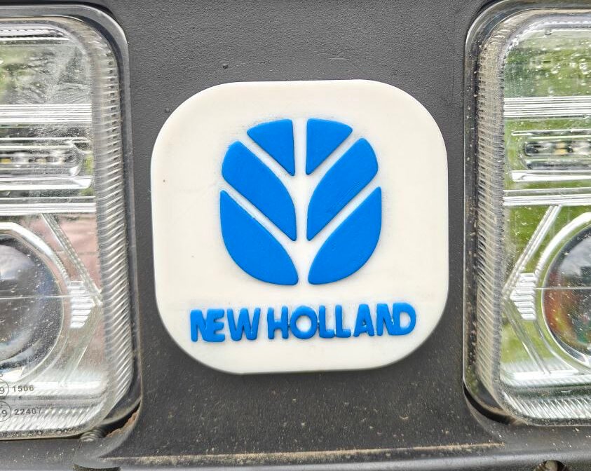 3D Printed Front Grill Bonnet Badge Emblem Logo — Ford New Holland Tractor