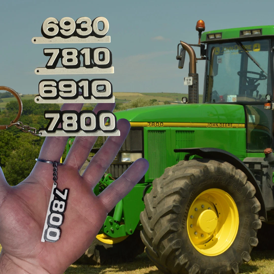 John Deere Tractor Model Keychains