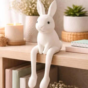 3D Printed Bunny Shelf Sitter — Minimalist Home Décor